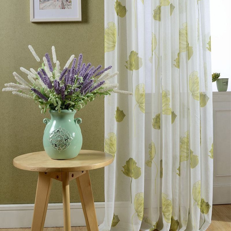 Cortina Elegante De Voile De Lótus Feita Sob Medida, Painel De Persianas Para Sala De Estar E Quarto