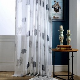 Cortina Elegante De Voile De Lótus Feita Sob Medida, Painel De Persianas Para Sala De Estar E Quarto