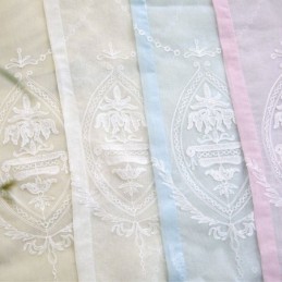 Cortina Europeia Feita Sob Medida, Tela De Janela Bordada Transparente Para Sala De Estar E Quarto