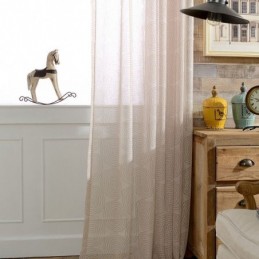 Cortinas Transparentes Com Estampa Circular Para Sala De Estar E Quarto