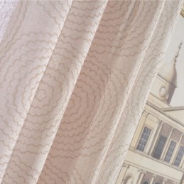 Cortinas Transparentes Com Estampa Circular Para Sala De Estar E Quarto