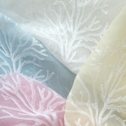 Cortina Decorativa Para Janela Com Estampa De Plantas E Bordados, Feita Sob Medida Para Sala De Estar