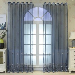 Telas Decorativas Para Janelas Cortinas De Tule Bordado Para Sala De Estar