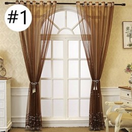 Telas Decorativas Para Janelas Cortinas De Tule Bordado Para Sala De Estar
