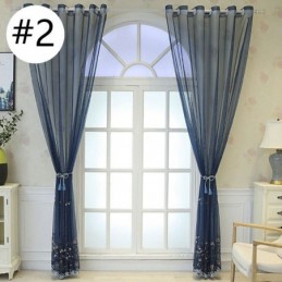 Telas Decorativas Para Janelas Cortinas De Tule Bordado Para Sala De Estar