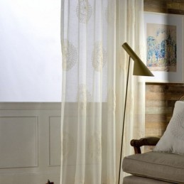 Cortinas De Tule Bordadas Com Flores, Tela De Janela Transparente Para Sala De Estar E Quarto