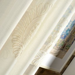 Cortinas De Tule Bordadas Com Flores, Tela De Janela Transparente Para Sala De Estar E Quarto