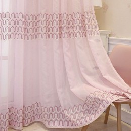 Tela De Janela Bordada De Luxo Para Sala De Estar E Jantar, Cortina Feita Sob Medida