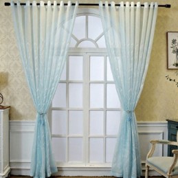 Cortinas De Tule Bordadas Com Plantas Para Janelas Decorativas Para Quarto
