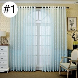 Cortinas De Tule Bordadas Com Plantas Para Janelas Decorativas Para Quarto
