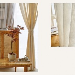 Cortinas De Tule Xadrez Puro Para Sala De Estar
