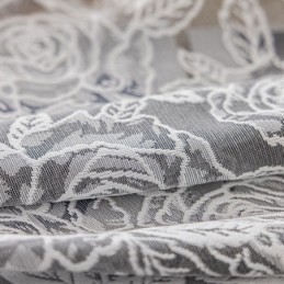 Cortina Moderna Com Design Floral Feita Sob Medida, Cortina De Tule Transparente Para Sala De Estar E Quarto