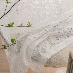 Cortinas De Voile Transparente Branco Com Bordados Para Janelas De Quarto