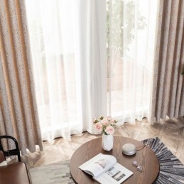 Cortina Moderna Sob Medida, Blackout, Jacquard, Para Sala De Estar
