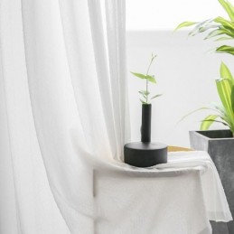 Cortinas Brancas Transparentes, Painéis De Janela Plissados E Enrugados