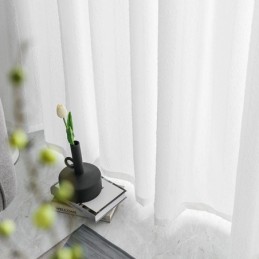 Cortinas Brancas Transparentes, Painéis De Janela Plissados E Enrugados