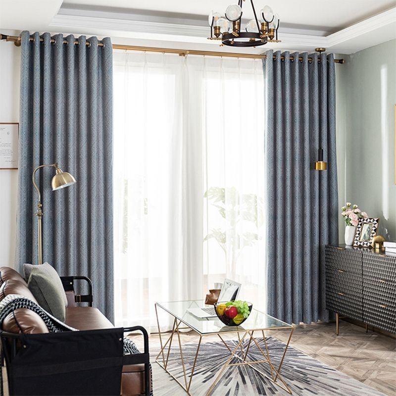 Cortina Geométrica De Luxo Sob Medida, Cortina Blackout Jacquard Para Sala De Estar E Quarto