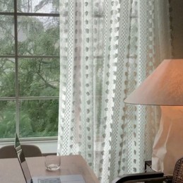 Cortina Nórdica Transparente Com Relevo Feita Sob Medida Cortina De Tule Para Sala De Estar E Quarto