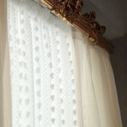 Cortina Nórdica Transparente Com Relevo Feita Sob Medida Cortina De Tule Para Sala De Estar E Quarto