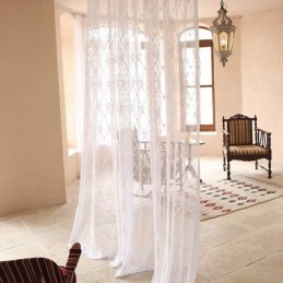 Cortina De Tule Bordado Sob Medida, Cortina Europeia De Voile Transparente Para Sala De Estar