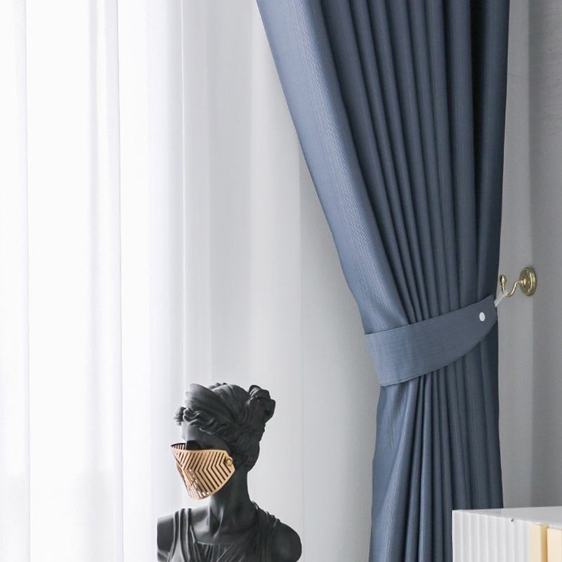 Cortinas Blackout De Seda E Algodão De Design Luxuoso Para Quarto Em Cores Sólidas