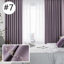 Cortinas Blackout De Seda E Algodão De Design Luxuoso Para Quarto Em Cores Sólidas