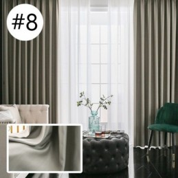 Cortinas Blackout De Seda E Algodão De Design Luxuoso Para Quarto Em Cores Sólidas