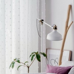 Cortina Nórdica Transparente Com Relevo Feita Sob Medida Em Tule Branco Para Sala De Estar E Quarto