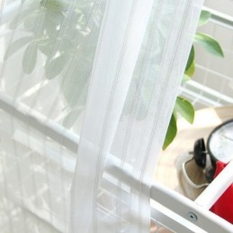 Cortinas Modernas De Voile Transparente Bordadas, Cortina De Tule Nórdica Feita Sob Medida Para Sala De Estar