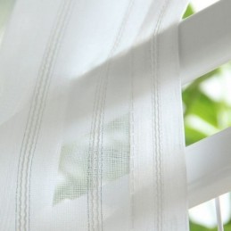 Cortinas Modernas De Voile Transparente Bordadas, Cortina De Tule Nórdica Feita Sob Medida Para Sala De Estar