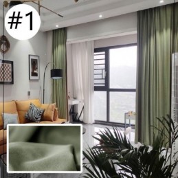 Cortina Blackout De Flanela Sólida Estilo Nórdico Para Hotel, Feita Sob Medida