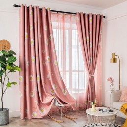 Cortina Blackout Sob Medida Cortina Estampada Flor Americana