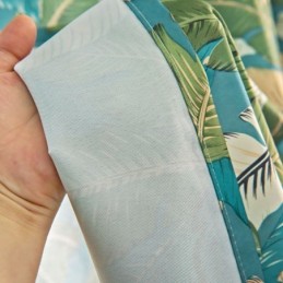 Cortinas De Algodão E Linho Estilo Americano Com Estampa De Folha De Bananeira