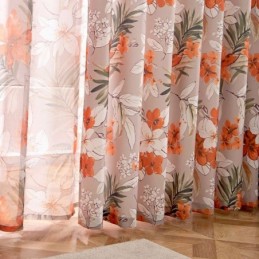 Cortina De Algodão E Linho Sob Medida, Estilo Americano, Com Estampa Floral