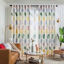 Cortinasestilo Nórdicocortinas Ovais Estampadas