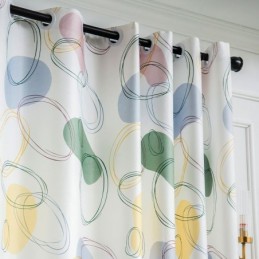 Cortinasestilo Nórdicocortinas Ovais Estampadas