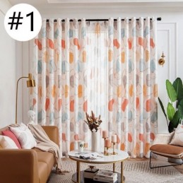 Cortinasestilo Nórdicocortinas Ovais Estampadas