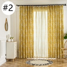 Cortina Sob Medida Cortina Estilo Americano Com Estampa De Plantas Semi Blackout