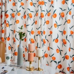 Cortina Sob Medida Cortina Estilo Nórdico Com Estampa De Frutas