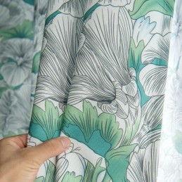 Cortina Semi Blackout Sob Medida Cortina Estilo Americano Estampada Com Plantas