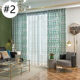 Cortina Semi Blackout Sob Medida Cortina Estilo Americano Estampada Com Plantas