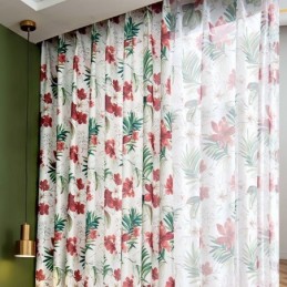 Cortinas Estilo Americano Estampadas Com Plantas