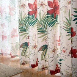 Cortinas Estilo Americano Estampadas Com Plantas