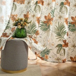 Cortinas Estilo Americano Estampadas Com Plantas