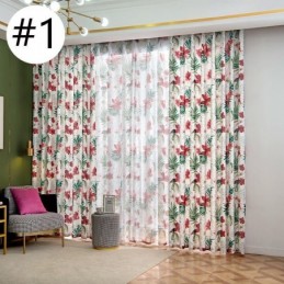 Cortinas Estilo Americano Estampadas Com Plantas