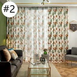Cortinas Estilo Americano Estampadas Com Plantas