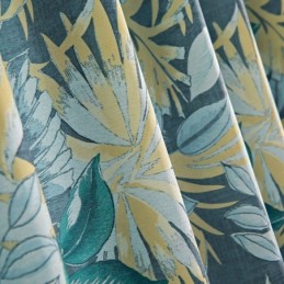 Cortina Estilo Americano Feita Sob Medida, Cortina Com Estampa De Plantas