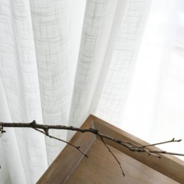 Cortina Branca Transparente Feita Sob Medida Cortina Sólida Cor Sólida Voile Sala De Estar Quarto