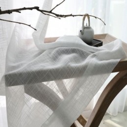 Cortina Branca Transparente Feita Sob Medida Cortina Sólida Cor Sólida Voile Sala De Estar Quarto