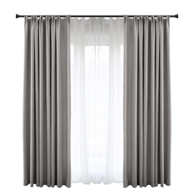 Cortina Blackout Cinza Sólida Feita Sob Medida, Moderna, Simples, Para Sala De Estar, Quarto, Tecido